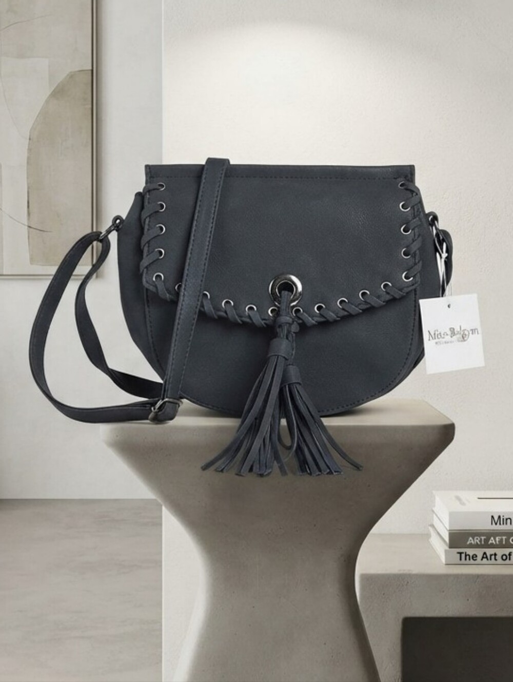 NWT Miss Belgini Tassle Vegan Crossbody Bag Bohemian Festival Hippie Western